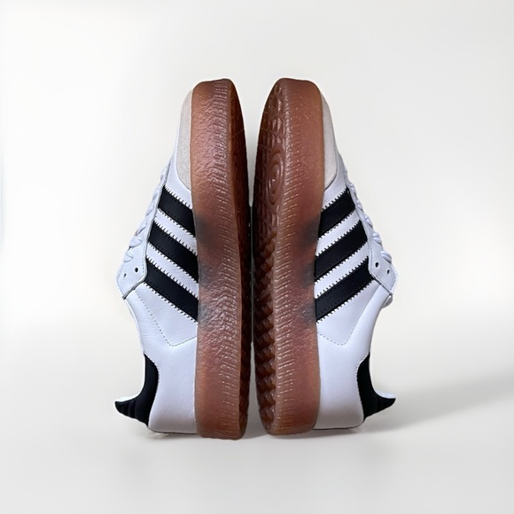 Size 8.5w - Adidas Originals Sambae W Cloud White Metallic Gold Women's JI1349 - Picture 4 of 10